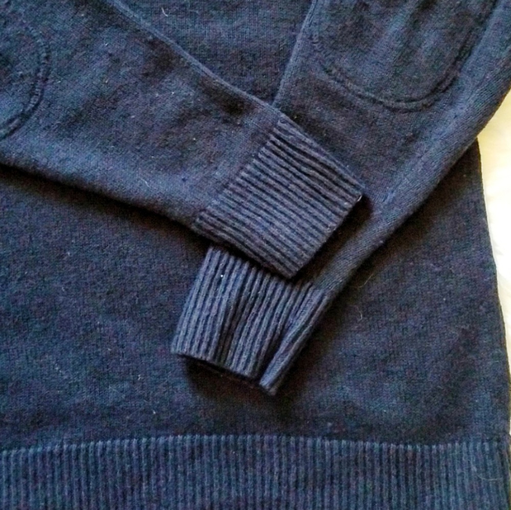 Gap Navy Blue Wool Button Down Collared Sweater - image 7